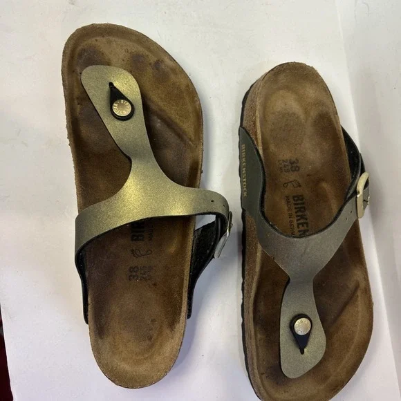 Birkenstock Gizeh Graceful‎ Sandal Taupe W/ Gold Hardware EU 38, US 8, UK 10 - Picture 6 of 6